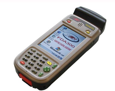 FDA300 rugged handheld computer magnetic card reader