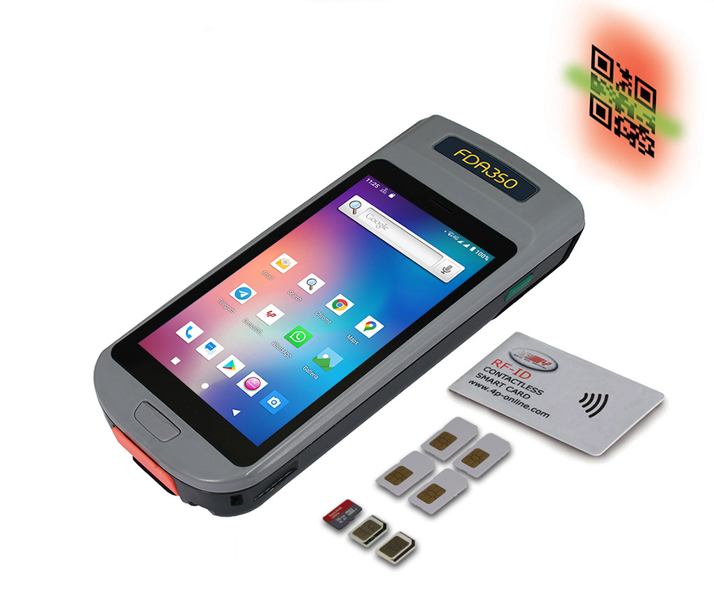 FDA350 smartphone Android ultra-résistant avec lecteur de code-barres RFID et batterie échangeable